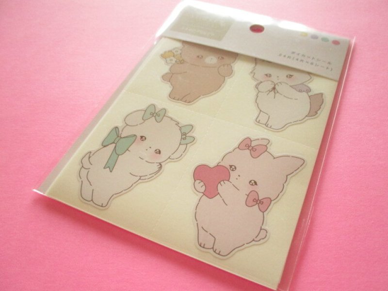 Photo1: Kawaii Cute Film Die Cut Seals Set Kyowa *すき色 Animals (62-E31) (1)