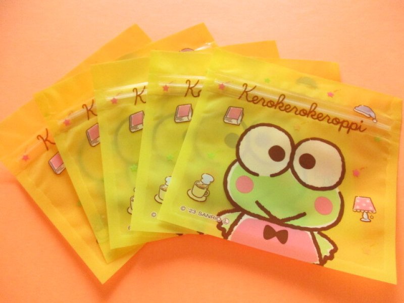 Photo1: 5pcs Kawaii Cute Sanrio Kerokerokeroppi Small Zipper Bags Set (ZBS14-KR)
