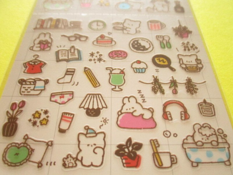 Photo2: Kawaii Cute Schedule Stickers Sheet Gaia *Puchi Puchi Life (466704-2)