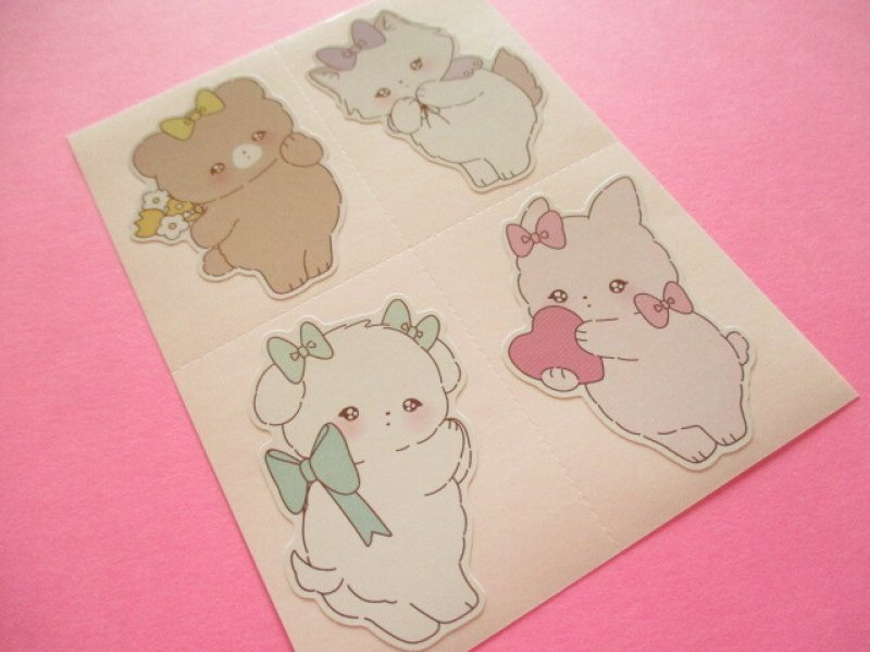 Photo2: Kawaii Cute Film Die Cut Seals Set Kyowa *すき色 Animals (62-E31)