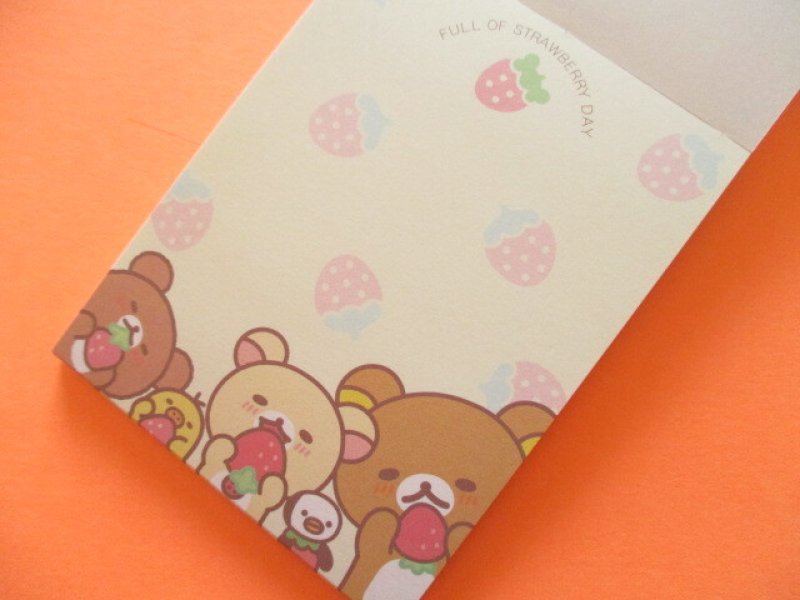 Photo2: Kawaii Cute Mini Memo Pad Korilakkuma San-x *Full of Strawberry Day (MH18501-1)