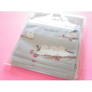 Photo: 8 pcs Kawaii Cute A7 Zipper Bags Set Water light *Long-tailed Tit (237618-Blue)