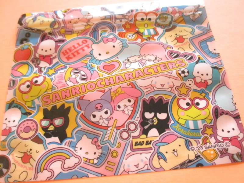 Photo2: 4 pcs Kawaii Cute Sanrio Characters B7 Zipper Bags Set *Sticker (38367)