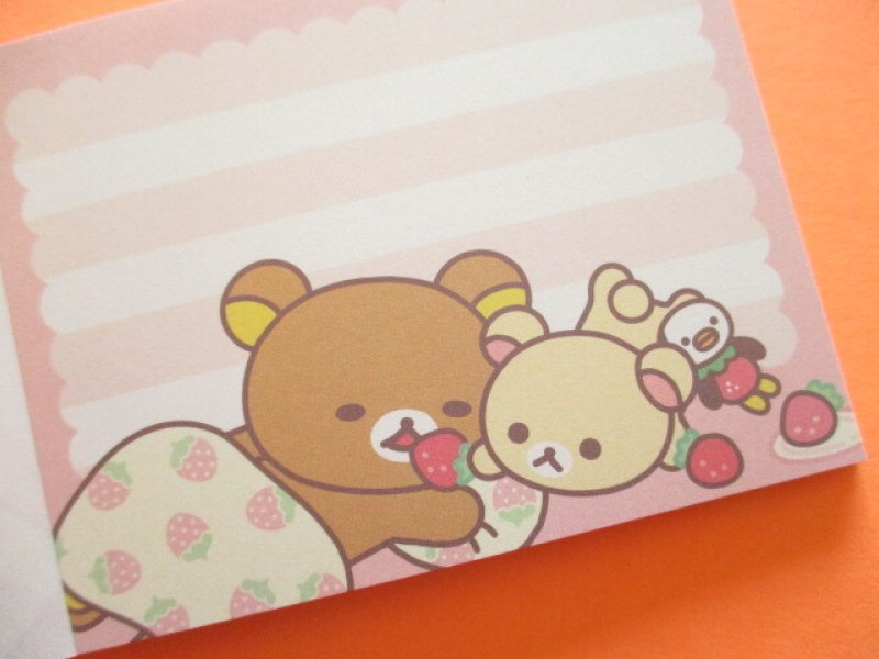 Photo2: Kawaii Cute Mini Memo Pad Korilakkuma San-x *Full of Strawberry Day (MH18501-2)