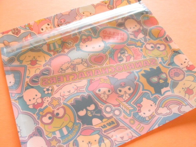 Photo3: 4 pcs Kawaii Cute Sanrio Characters B7 Zipper Bags Set *Sticker (38367)