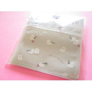 Photo: 8 pcs Kawaii Cute A7 Zipper Bags Set Water light *Long-tailed Tit (237625-Grey)