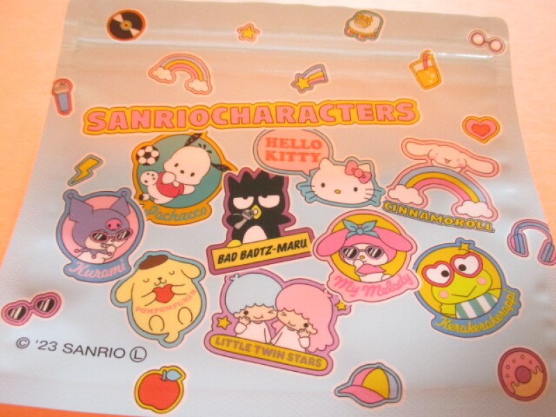 Photo2: 6 pcs Kawaii Cute Sanrio Characters A7 Zipper Bags Set *Sticker (38366)
