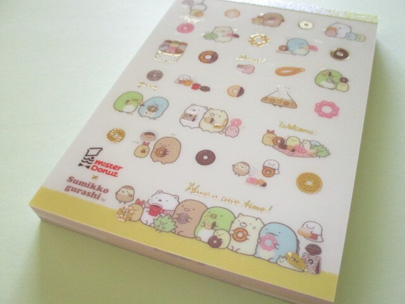 Photo1: Kawaii Cute Large Memo Pad Sumikkogurashi San-x *Mister Donut (MH19802) (1)