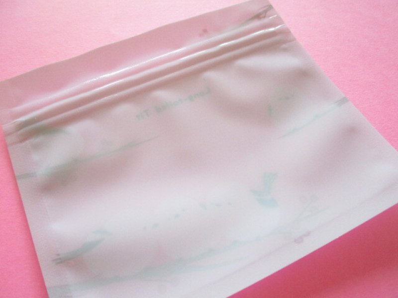 Photo3: 8 pcs Kawaii Cute A7 Zipper Bags Set Water light *Long-tailed Tit (237618-Blue)