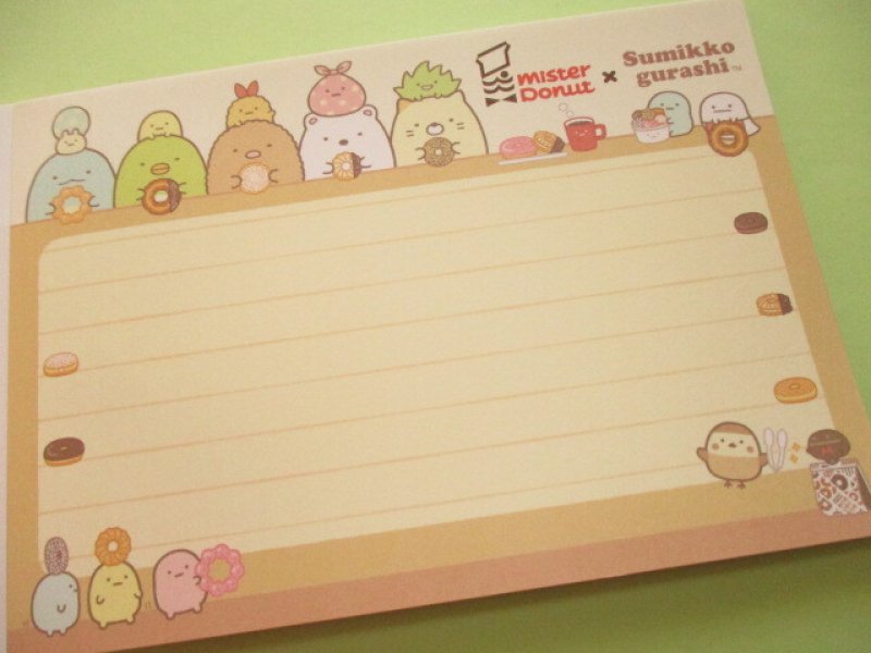 Photo3: Kawaii Cute Large Memo Pad Sumikkogurashi San-x *Mister Donut (MH19802)