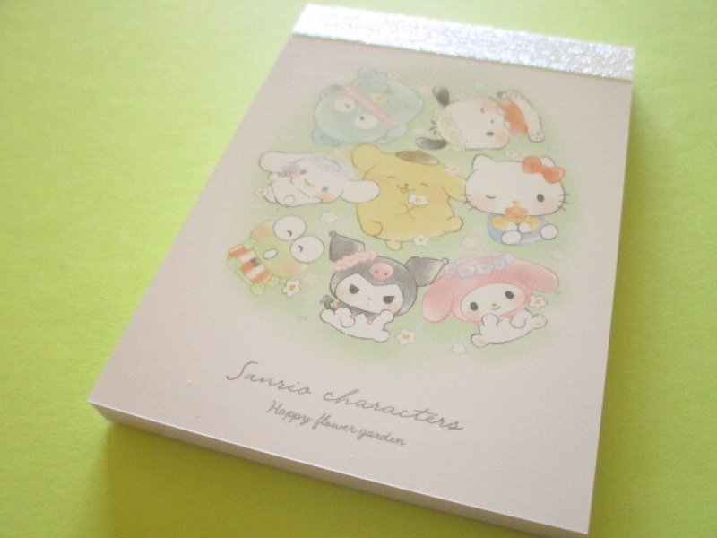 Photo1: Kawaii Cute Mini Memo Pad Sanrio Characters Sanrio *ゆるっとお花畑 (304079)  (1)