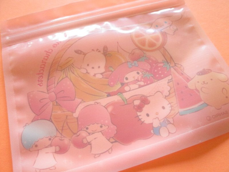 Photo3: 4 pcs Kawaii Cute Sanrio Characters B7 Zipper Bags Set *Fruit (38365)