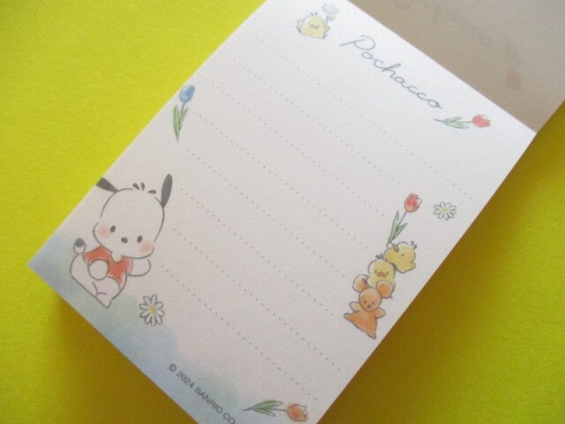 Photo1: Kawaii Cute Mini Memo Pad Pochacco Sanrio *Flower (120310)