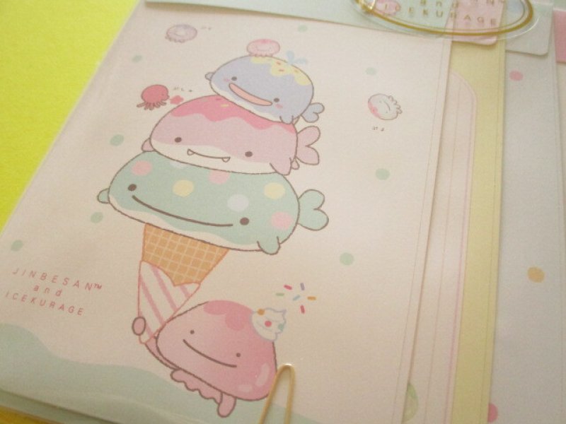 Photo2: Kawaii Cute Regular Letter Set Jinbesan San-x *Jinbesan & Icekurage (LH80701)