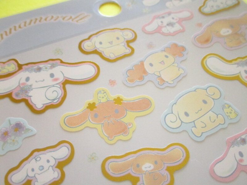 Photo3: Kawaii Cute Stickers Sheet Cinnamoroll Sanrio *Flower Frame (410735)
