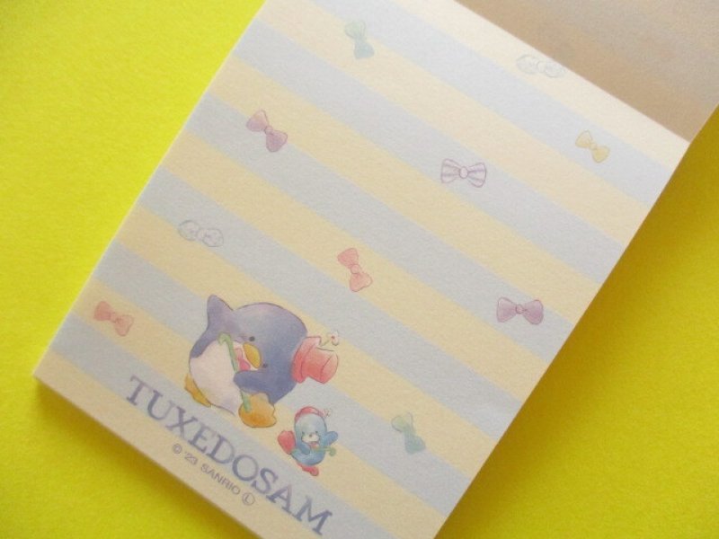 Photo2: Kawaii Cute Mini Memo Pad TUXEDO SAM Sanrio *レトロ水彩 (411312)