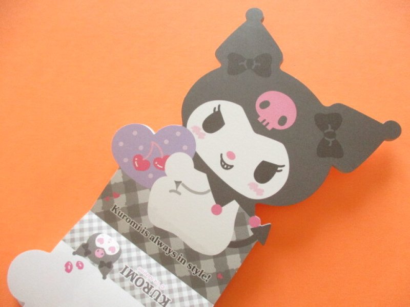 Photo3: Kawaii Cute Die-Cut Medium Memo Pad Sanrio Original *Kuromi (46216-1) 