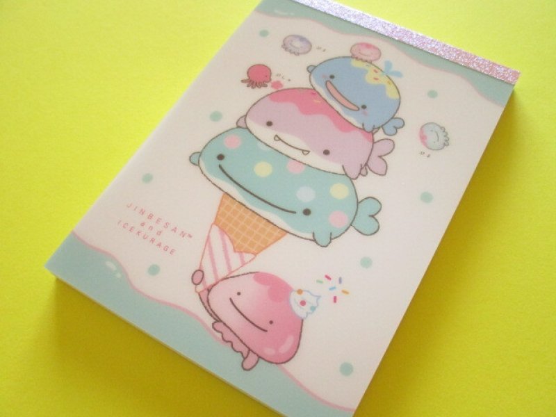 Photo1: Kawaii Cute Large Memo Pad Jinbesan San-x *Jinbesan & Icekurage (MH20501) (1)