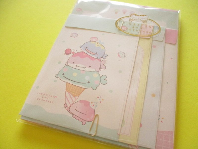 Photo1: Kawaii Cute Regular Letter Set Jinbesan San-x *Jinbesan & Icekurage (LH80701) (1)