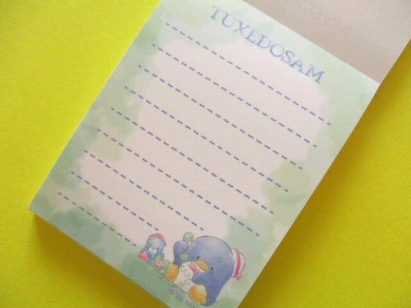 Photo1: Kawaii Cute Mini Memo Pad TUXEDO SAM Sanrio *レトロ水彩 (411312)