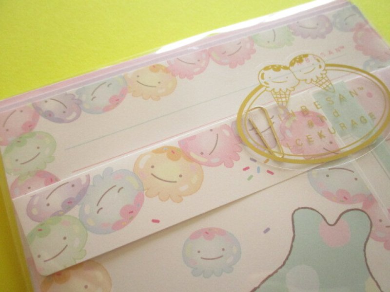 Photo1: Kawaii Cute Regular Letter Set Jinbesan San-x *Jinbesan & Icekurage (LH80801)