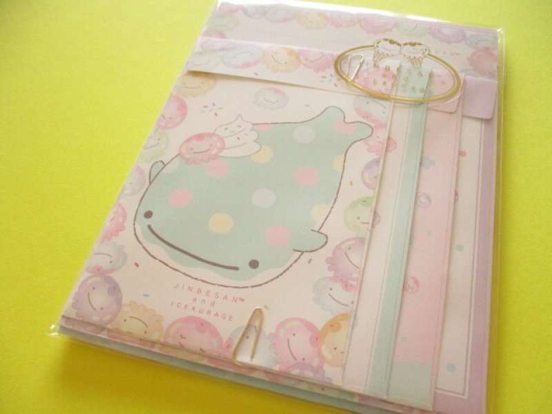 Photo1: Kawaii Cute Regular Letter Set Jinbesan San-x *Jinbesan & Icekurage (LH80801) (1)