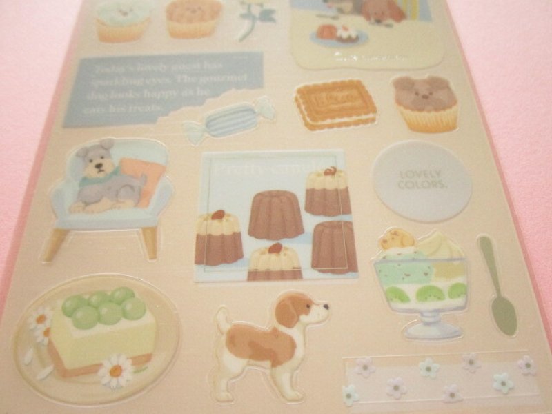 Photo2: Kawaii Cute Stickers Sheet Gaia *Cafe with Dogs (466683-2)
