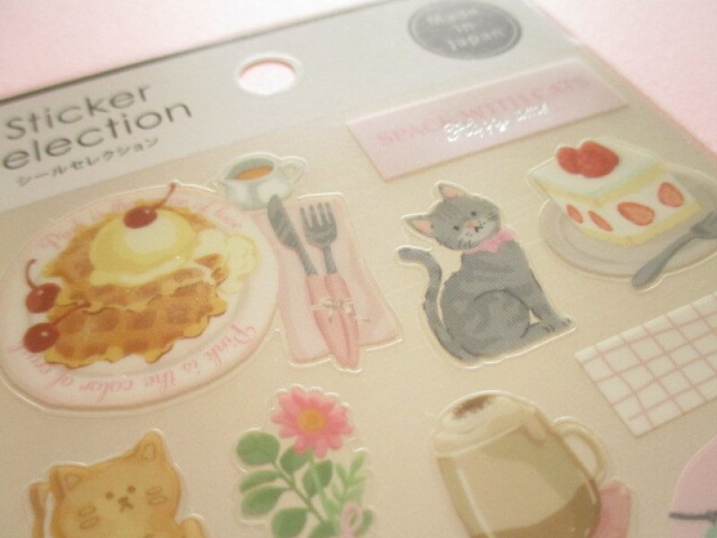 Photo3: Kawaii Cute Stickers Sheet Gaia *Cafe with Cats (466683-1)