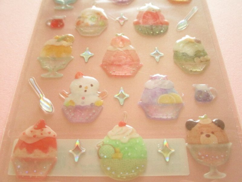 Photo2: Kawaii Cute Summer Drop Candy Stickers Sheet Q-Lia *Shaved Ice (81203)
