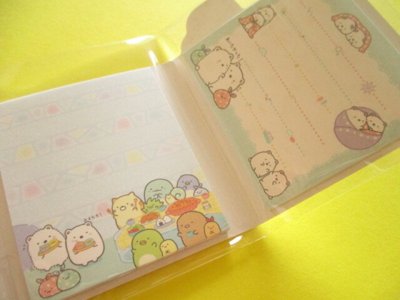 Photo2: Kawaii Cute Patapata Mini Memo Pad Set Sumikkogurashi San-x *Home of Shirokuma (MH21102)