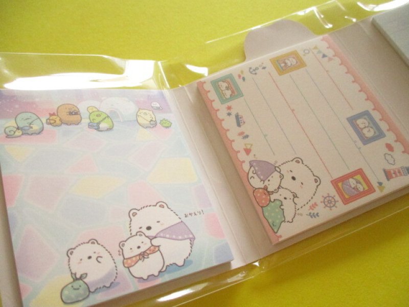 Photo1: Kawaii Cute Patapata Mini Memo Pad Set Sumikkogurashi San-x *Home of Shirokuma (MH21102)