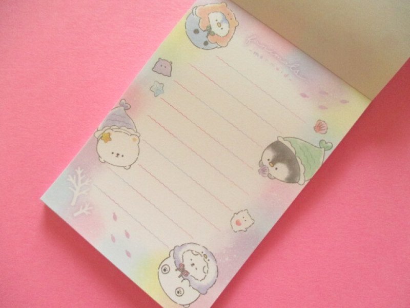 Photo2: Kawaii Cute Mini Memo Pad Fanimals Crux *Mermaid (122743)