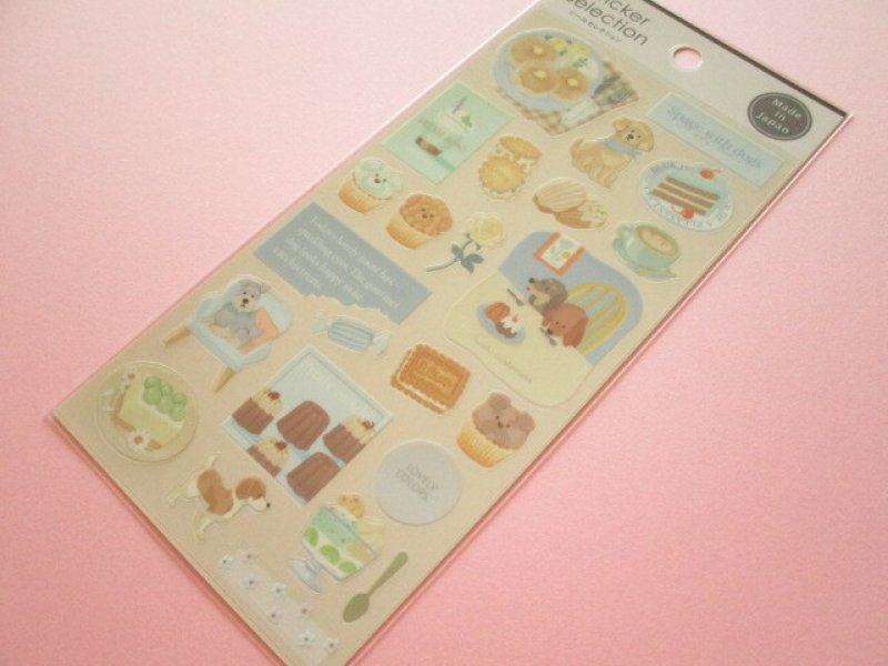 Photo1: Kawaii Cute Stickers Sheet Gaia *Cafe with Dogs (466683-2) (1)