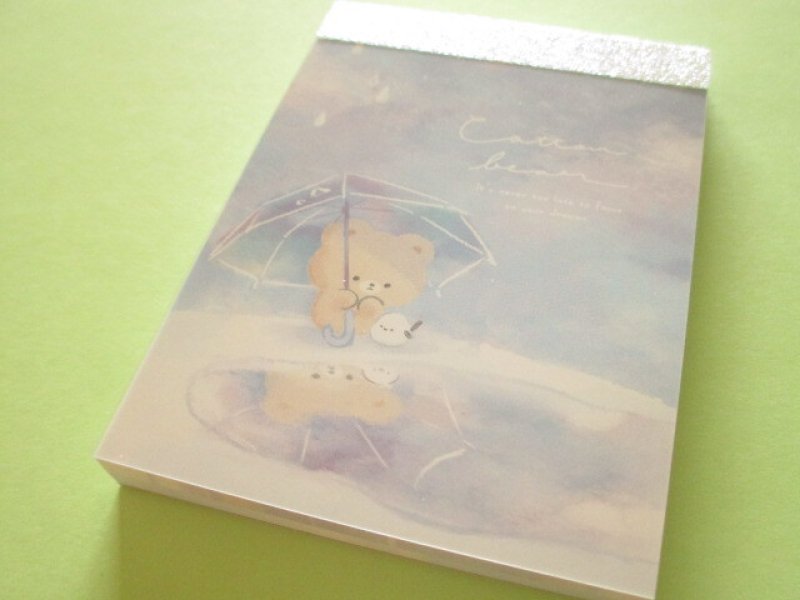 Photo1: Kawaii Cute Mini Memo Pad Cotton Bear Q-LiA  *Rain (80183) (1)