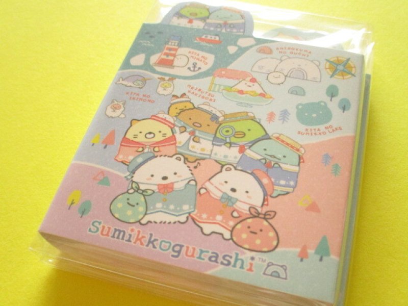 Photo1: Kawaii Cute Patapata Mini Memo Pad Set Sumikkogurashi San-x *Home of Shirokuma (MH21101) (1)