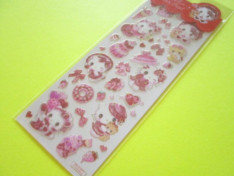 Photo1: Kawaii Cute Stickers Sheet Sanrio Characters × 飴ノ森ふみか Amenomori Fumika Clothes Pin *Hello Kitty (US-84022) (1)