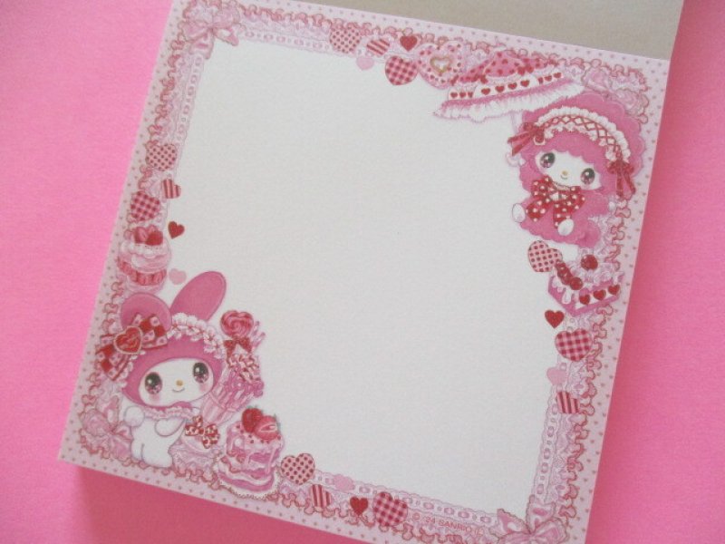 Photo2: Kawaii Cute Medium Memo Pad Sanrio Characters × 飴ノ森ふみか Amenomori Fumika Clothes Pin *My Melody (MM-84007) 