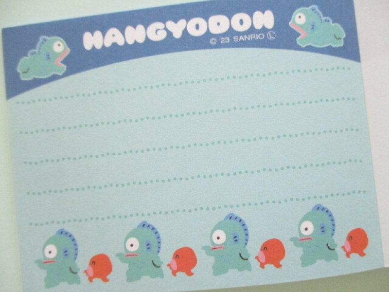 Photo2: Kawaii Cute Mini Memo Pad Hangyodon Sanrio *ギュギュっとイッパイ2 (409562)