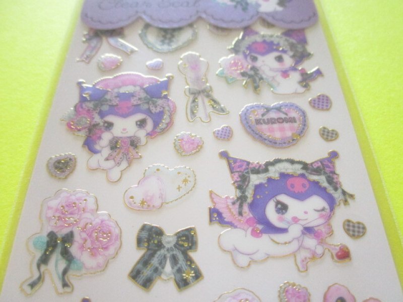 Photo1: Kawaii Cute Stickers Sheet Sanrio Characters × 飴ノ森ふみか Amenomori Fumika Clothes Pin *Kuromi (US-84024)