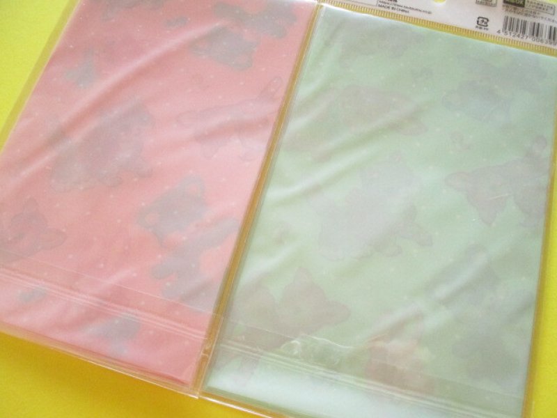 Photo3: Set of 2 Kawaii Cute Vinyl Bags *Retro Animal (NVO14)