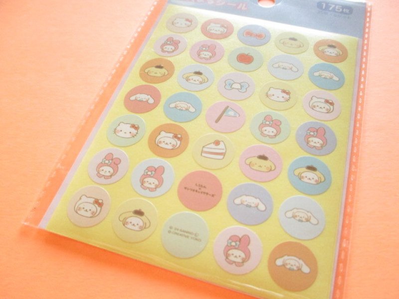 Photo1: Kawaii Cute まんまる Stickers Sheets Eikoh *Sirotan ♡ Sanrio Characters (32281) (1)