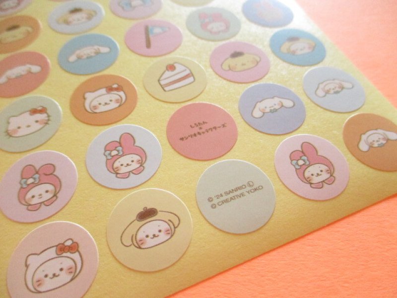 Photo3: Kawaii Cute まんまる Stickers Sheets Eikoh *Sirotan ♡ Sanrio Characters (32281)