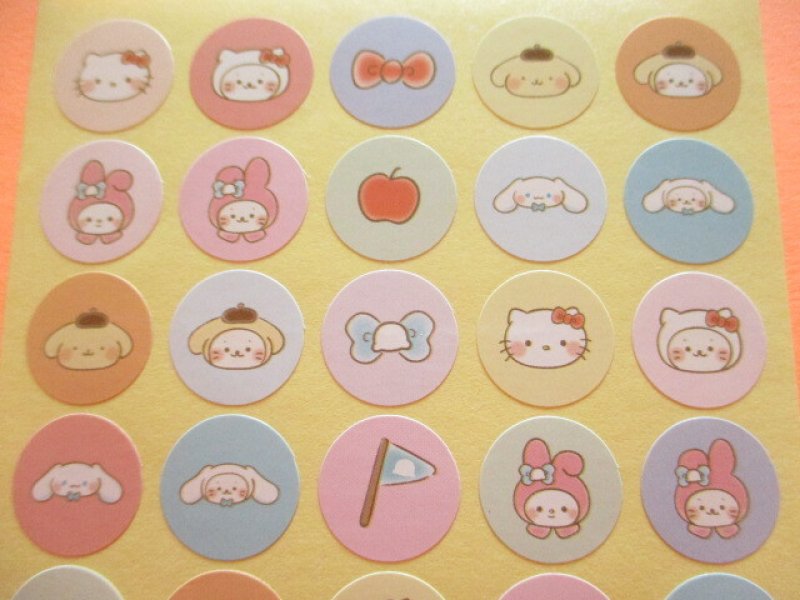 Photo2: Kawaii Cute まんまる Stickers Sheets Eikoh *Sirotan ♡ Sanrio Characters (32281)