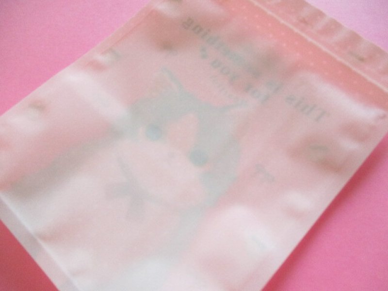Photo3: 5 pcs Kawaii Cute Zipper Bags Set Nakano *Milk Cat (332811-2)