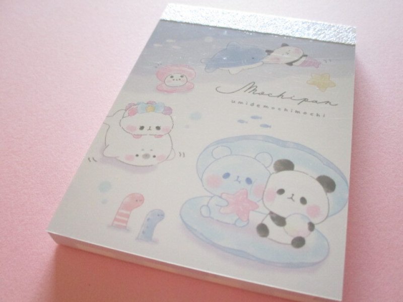 Photo1: Kawaii Cute Mini Memo Pad Mochi Mochi Panda Kamio Japan *海でもちもち (220415) (1)
