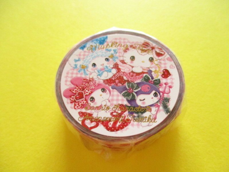 Photo1: Kawaii Cute Masking Tape Sticker Sanrio Characters × 飴ノ森ふみか Amenomori Fumika Clothes Pin *A La Mode Mix (MT-84032) (1)