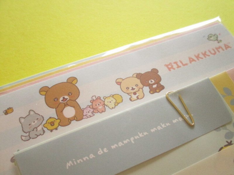 Photo1: Kawaii Cute Regular Letter Set Rilakkuma San-x *Minna de mampuku maku maku (LH81401)