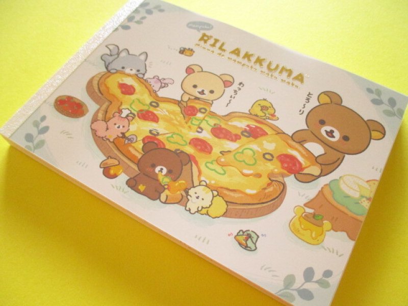 Photo1: Kawaii Cute Large Memo Pad Rilakkuma San-x *Minna de mampuku maku maku (MH21902) (1)