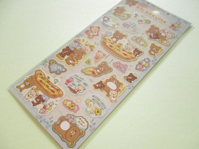Photo1: Kawaii Cute Stickers Sheet Rilakkuma San-x *Minna de mampuku maku maku (SE62001) (1)
