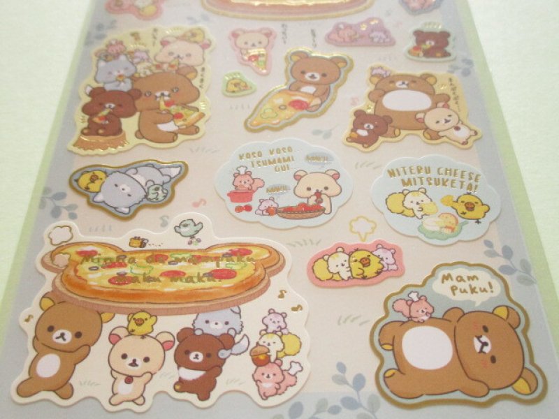Photo2: Kawaii Cute Stickers Sheet Rilakkuma San-x *Minna de mampuku maku maku (SE62001)